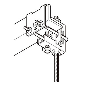 ネグロス電工 【販売終了】【受注生産品】HB□U吊り金具用補強金具 アングル用 40×40 ステンレス鋼 【受注生産品】HB□U吊り金具用補強金具 アングル用 40×40 ステンレス鋼 S-HBURL40 画像2