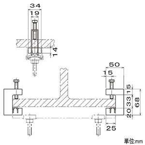 ネグロス電工 【販売終了】H形鋼用吊りボルト支持金具 D1・D2・D3・D41タイプ フランジ幅100〜400mm フランジ厚7〜28mm ステンレス鋼 H形鋼用吊りボルト支持金具 D1・D2・D3・D41タイプ フランジ幅100〜400mm フランジ厚7〜28mm ステンレス鋼 S-BHIWH 画像3