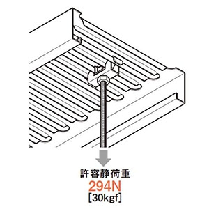 ネグロス電工 【在庫限り】軽量床板材用吊りボルト支持金具 W3/8 板厚1.6〜2.0mm 軽量床板材用吊りボルト支持金具 W3/8 板厚1.6〜2.0mm SD-HFL1-W3 画像2