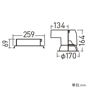 パナソニック 【受注生産品】LEDダウンライト LED1500形 HID300形器具相当 埋込穴φ150 プレーン 調光タイプ 電球色 拡散55° 【受注生産品】LEDダウンライト LED1500形 HID300形器具相当 埋込穴φ150 プレーン 調光タイプ 電球色 拡散55° XND9982SLKLR9 画像2