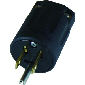 アメリカン電機 さし込みプラグ 平刃形 接地形2P 15A 125V 圧着端子式 ナイロンカバータイプ NEMA(5-15)規格 黒色 7112GN