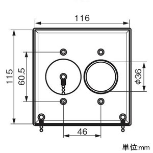 アメリカン電機 防水形プレート 耐じん・噴流形 埋込コンセント2ヶ用 G40専用 2ヶ用スイッチボックス適用 防水形プレート 耐じん・噴流形 埋込コンセント2ヶ用 G40専用 2ヶ用スイッチボックス適用 W402-2 画像2