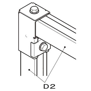 ネグロス電工 【販売終了】コーナー金具 《ワールドダクター&#174;》 D2タイプ 高耐食性めっき鋼板 コーナー金具 《ワールドダクター&#174;》 D2タイプ 高耐食性めっき鋼板 SD-GS2L 画像2