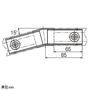 ネグロス電工 【販売終了】【受注生産品】エルボ 《レースウェイ》 15°水平角度付 45型 DP2タイプ 塗装 【受注生産品】エルボ 《レースウェイ》 15°水平角度付 45型 DP2タイプ 塗装 P-DL215 画像2