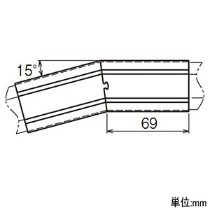 ネグロス電工 【販売終了】【受注生産品】カバー 《レースウェイ》 15°水平角度付用 30・45型 DP1・2タイプ兼用 塗装 【受注生産品】カバー 《レースウェイ》 15°水平角度付用 30・45型 DP1・2タイプ兼用 塗装 P-DL115FN 画像2