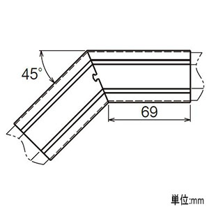 ネグロス電工 【販売終了】カバー 《レースウェイ》 45°水平角度付用 30・45型 DP1・2タイプ兼用 溶融亜鉛めっき鋼板 カバー 《レースウェイ》 45°水平角度付用 30・45型 DP1・2タイプ兼用 溶融亜鉛めっき鋼板 DL145FN 画像2