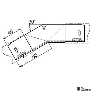 ネグロス電工 【販売終了】エルボ 《レースウェイ》 30°立面角度付 45型 DP2タイプ 電気亜鉛めっき 銀 エルボ 《レースウェイ》 30°立面角度付 45型 DP2タイプ 電気亜鉛めっき 銀 DO-230 画像2