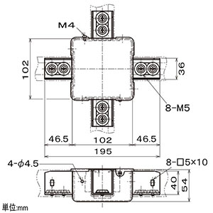 ネグロス電工 【販売終了】ジャンクションボックス 《レースウェイ》 四方出 45型・底面ノックアウト付 DP2タイプ 塗装 ジャンクションボックス 《レースウェイ》 四方出 45型・底面ノックアウト付 DP2タイプ 塗装 P-DB2XN 画像2