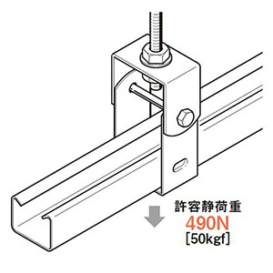 ネグロス電工 【販売終了】吊り金具 《レースウェイ》 30・45型 DP1・2兼用 M10 電気亜鉛めっき 銀 吊り金具 《レースウェイ》 30・45型 DP1・2兼用 M10 電気亜鉛めっき 銀 DPY2-M10 画像2