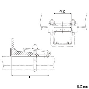 ネグロス電工 【販売終了】交差支持金具用補強金具 《レースウェイ》 30・45型 DP1・2兼用 フランジ幅60・65mm 電気亜鉛めっき 銀 交差支持金具用補強金具 《レースウェイ》 30・45型 DP1・2兼用 フランジ幅60・65mm 電気亜鉛めっき 銀 DH1R6065 画像3