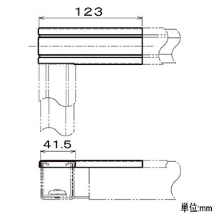 ネグロス電工 【販売終了】カバー 《サスウェイ&#174;》 水平L形用 45型 カバー 《サスウェイ&#174;》 水平L形用 45型 S-DL1FN 画像2