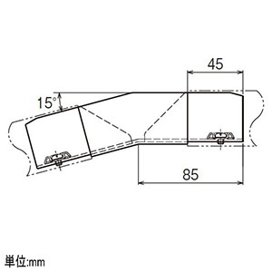 ネグロス電工 【販売終了】【受注生産品】エルボ 《サスウェイ&#174;》 15°立面角度付 45型 【受注生産品】エルボ 《サスウェイ&#174;》 15°立面角度付 45型 S-DO-215 画像2