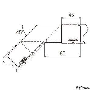 ネグロス電工 【販売終了】【受注生産品】エルボ 《サスウェイ&#174;》 45°立面角度付 45型 【受注生産品】エルボ 《サスウェイ&#174;》 45°立面角度付 45型 S-DO-245 画像2