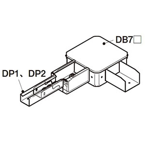 ネグロス電工 【販売終了】ボックス用異径継ぎ金具 《ダクト》 上面合わせ DP2-DP7 電気亜鉛めっき 銀 ボックス用異径継ぎ金具 《ダクト》 上面合わせ DP2-DP7 電気亜鉛めっき 銀 DBG7R2U 画像2