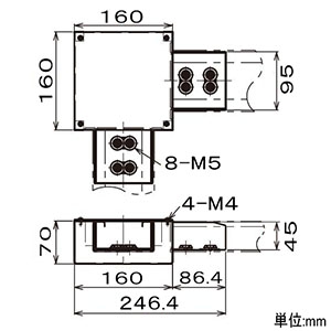 ネグロス電工 【販売終了】ジャンクションボックス 《ダクト》 L形二方出 DP10タイプ ジャンクションボックス 《ダクト》 L形二方出 DP10タイプ DB10L 画像2