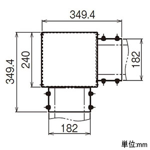 ネグロス電工 【販売終了】ジャンクションボックス 《ダクト》 L形二方出 DP18タイプ ジャンクションボックス 《ダクト》 L形二方出 DP18タイプ DB18L 画像2