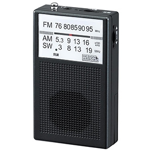 電材堂 【販売終了】AM・FM・短波ラジオ ブラック AM・FM・短波ラジオ ブラック RD26BKDNZ
