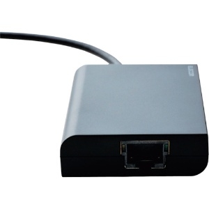 ELECOM 【生産完了品】有線LANアダプター ギガビット対応 USB3.0 Type-A USBハブ付 ケーブル長30cm ブラック 有線LANアダプター ギガビット対応 USB3.0 Type-A USBハブ付 ケーブル長30cm ブラック EDC-GUA3H-B 画像2