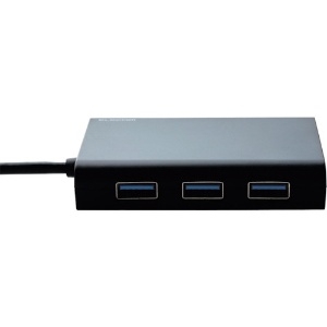 ELECOM 【生産完了品】有線LANアダプター ギガビット対応 USB3.0 Type-A USBハブ付 ケーブル長30cm ブラック 有線LANアダプター ギガビット対応 USB3.0 Type-A USBハブ付 ケーブル長30cm ブラック EDC-GUA3H-B 画像3