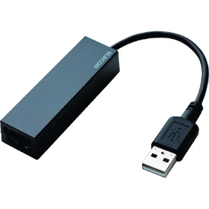 ELECOM 有線LANアダプター USB2.0 Type-A ケーブル長9cm ブラック 有線LANアダプター USB2.0 Type-A ケーブル長9cm ブラック EDC-FUA2-B
