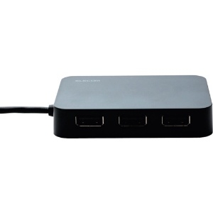ELECOM 【生産完了品】有線LANアダプター USB2.0 Type-A USBハブ付 ケーブル長30cm ブラック 有線LANアダプター USB2.0 Type-A USBハブ付 ケーブル長30cm ブラック EDC-FUA2H-B 画像3