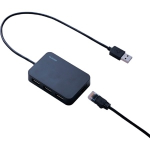 ELECOM 【生産完了品】有線LANアダプター USB2.0 Type-A USBハブ付 ケーブル長30cm ブラック 有線LANアダプター USB2.0 Type-A USBハブ付 ケーブル長30cm ブラック EDC-FUA2H-B 画像5