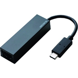 ELECOM 【在庫限り】有線LANアダプター ギガビット対応 USB3.1 Type-C ケーブル長7cm ブラック 有線LANアダプター ギガビット対応 USB3.1 Type-C ケーブル長7cm ブラック EDC-GUC3-B