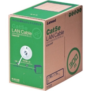 ELECOM LANケーブル ケーブルのみ CAT5E対応 レングスマーク付 環境配慮パッケージ 長さ300m ホワイト LANケーブル ケーブルのみ CAT5E対応 レングスマーク付 環境配慮パッケージ 長さ300m ホワイト LD-CT2/WH300/RS