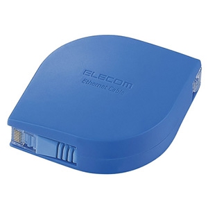 ELECOM 【生産完了品】LANケーブル 自動巻取タイプ CAT5E準拠 長さ2m ブルー LD-MCTF/BU2