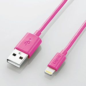 ELECOM 【生産完了品】USBケーブル Lightningコネクタ対応 2重シールドタイプ 長さ0.1m ピンク LHC-UAL01PN
