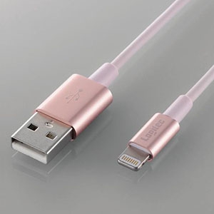 ELECOM 【生産完了品】USBケーブル 耐久タイプ Lightningコネクタ対応 2重シールドタイプ 長さ2.0m ピンク LHC-UALPS20PN