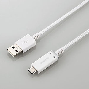 ELECOM 【生産完了品】USB2.0ケーブル 温度検知機能付 Standard-A/Type-C 2重シールドタイプ φ3.8mm 長さ1.2m ホワイト USB2.0ケーブル 温度検知機能付 Standard-A/Type-C 2重シールドタイプ φ3.8mm 長さ1.2m ホワイト MPA-ACS12SNWH