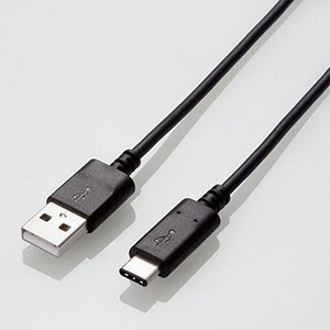 ELECOM USB2.0ケーブル Standard-A/Type-C 2重シールドタイプ 長さ0.15m MPA-AC01NBK