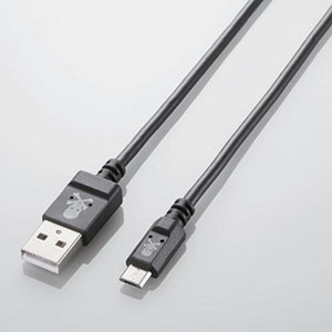 ELECOM 【生産完了品】microUSBケーブル スリムタイプ 2A対応 長さ1.2m ブラック MPA-AMBCL2U12BK