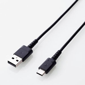 ELECOM USB2.0ケーブル 高耐久タイプ Standard-A/Type-C 2重シールドタイプ 長さ0.3m ブラック MPA-ACS03NBK