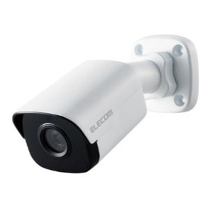 ELECOM 【生産完了品】ネットワークカメラ バレット型 防水タイプ 固定焦点4.0mm PoE受電機能搭載 SCB-EB2M01