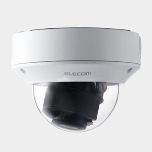ELECOM 【生産完了品】ネットワークカメラ ドーム型 防水タイプ 電動可変焦点2.8〜12mm PoE受電機能搭載 SCB-ED2M02