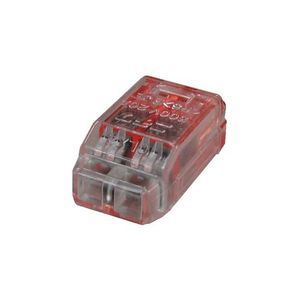 ニチフ クイックロック 差込形電線コネクター 極数:2 赤透明 5個入 クイックロック 差込形電線コネクター 極数:2 赤透明 5個入 QLX2-05P
