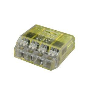 ニチフ クイックロック 差込形電線コネクター 極数:4 黄透明 5個入 クイックロック 差込形電線コネクター 極数:4 黄透明 5個入 QLX4-05P
