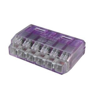 ニチフ クイックロック 差込形電線コネクター 極数:6 紫透明 5個入 クイックロック 差込形電線コネクター 極数:6 紫透明 5個入 QLX6-05P