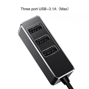 電材堂 【販売終了】カーチャージャー USB4ポート 出力最大5.5A ブラック カーチャージャー USB4ポート 出力最大5.5A ブラック DCCTON-01 画像3