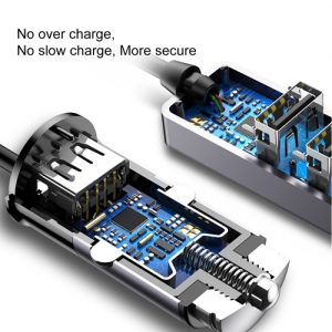 電材堂 【販売終了】カーチャージャー USB4ポート 出力最大5.5A ダークグレー カーチャージャー USB4ポート 出力最大5.5A ダークグレー DCCTON-0G 画像4
