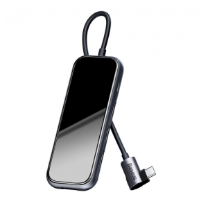 電材堂 【販売終了】USBハブアダプター Type-C用 USB2.0×4 長さ15cm ディープグレー DCAHUB-JZ0G