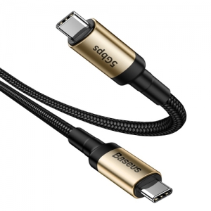 電材堂 【販売終了】USBケーブル Type-C PD3.1 Gen1 長さ1m ゴールド+ブラック DCATKLF-RV1