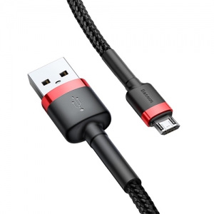 電材堂 【販売終了】USBケーブル USB-Micro 長さ0.5m レッド+ブラック USBケーブル USB-Micro 長さ0.5m レッド+ブラック DCAMKLF-A91 画像3