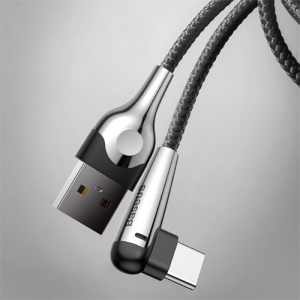 電材堂 【販売終了】USBケーブル USB-Type-C L形 長さ1m ブラック USBケーブル USB-Type-C L形 長さ1m ブラック DCATMVP-D01 画像3