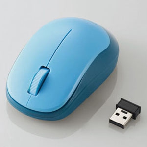 ELECOM ワイヤレスマウス 2.4GHz方式 BlueLED方式 Mサイズ 3ボタン ブルー ワイヤレスマウス 2.4GHz方式 BlueLED方式 Mサイズ 3ボタン ブルー M-DY12DBBU