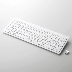 ELECOM 【生産完了品】超薄型ワイヤレスキーボード コンパクトタイプ 2.4GHz方式 テンキー付 パンタグラフ式 ホワイト 超薄型ワイヤレスキーボード コンパクトタイプ 2.4GHz方式 テンキー付 パンタグラフ式 ホワイト TK-FDP099TWH