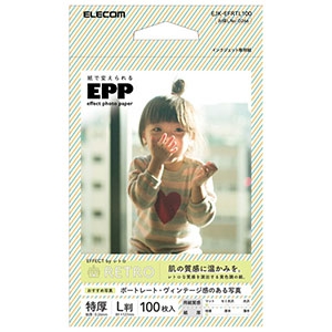 ELECOM 【生産完了品】エフェクトフォトペーパー 写真用紙・レトロタイプ 100枚入 EJK-EFRTL100