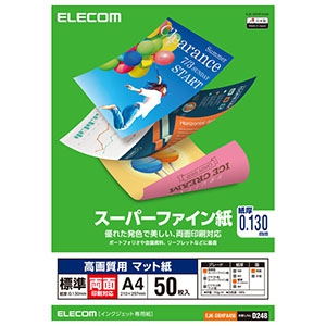 ELECOM 高画質用スーパーファイン紙 両面印刷対応 標準 A4サイズ×50枚入 EJK-SRHPA450
